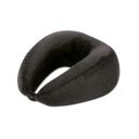 The White Willow Memory Foam Kids Neck Rest Travel Pillow U Shaped Cushion with Soft Velour Fabric for Air Travel,Long Flights, Bus, Train - 9.5" x 5 x 2.2, Black...