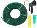 TheFitLife 1/2 (0.5 INCH) 12mm High Presure Heavy Duty Green Braided Water Pvc Hose Pipe Easy to Connect, Garden,Car Wash, Floor Clean, Pet Bath & Park with Spray Gun 50 FEET (15 METERS)...