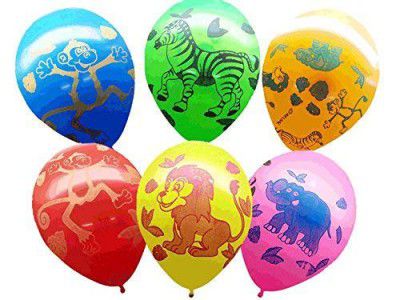 ThemeHouseParty® Animal Printed Jungle Theme Safari Theme Balloons Theme Decoration Pack of 5