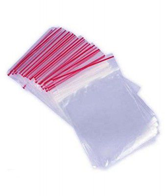 THEMISTO VIBHU Plastic Zip Lock Pouch Bags (5 inch x 7 inch, 100 Pieces, Transparent)