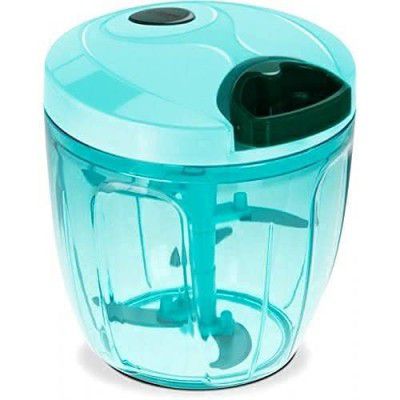 THEODORE Novel Big Size Kitchen Dori Handy Vegetable and Fruit Manual Onion Dry Fruit Salad Maker Vegetable Quick Chopper (1000 ml) (Green, Plastic)