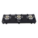 Thermador Gas Stove 3 Burners Auto Ignition | 3 Burner Gas Stove with Premium Gas Saver Brass Plated Burners | 6mm Toughened Glass Gas Chulha 3 Burner | LPG Compatible | ISI Certified | 1 Yr Warranty...