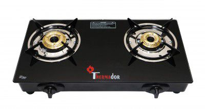 Thermador Toughened ISI Certified 2 Brass Burner Glass Top Gas Stove