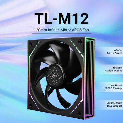 Thermalright 120mm ARGB CPU Fan, 1500RPM, Quiet, 4pin PWM, S-FDB Bearing