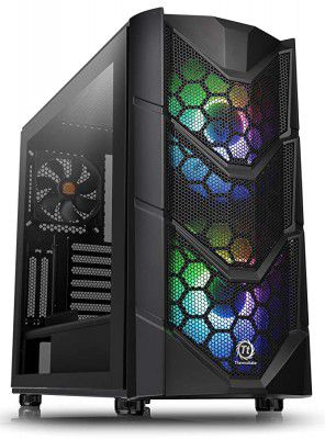 Thermaltake Commander C36 Motherboard Sync ARGB ATX Mid Tower Computer Chassis with 2 200mm ARGB 5V Motherboard Sync RGB Front Fans + 1 120mm Rear Black Fan Pre-Installed CA-1N7-00M1WN-00,CA-1J7-00M1W