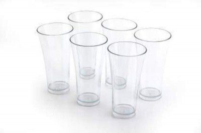 Think Store Multi Purpose Unbreakable Long Drinking Glass Set of 6 Pcs 300 ml