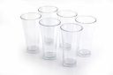 Think Store Multi Purpose Unbreakable Long Drinking Glass Set of 6 Pcs 300 ml...