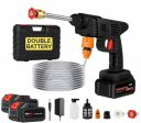 THINKWORK (Double_Battery) Cordless Portable Wireless Pressure Washer Gun 48V 12000mah ...
