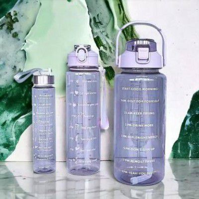 ThirstJoy 2000 ml Plastic Sipper  (Pack of 3, Purple)
