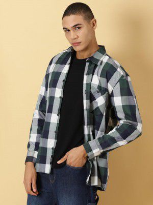 Thomas Scott Men's Classic Tartan Checkered Shacket