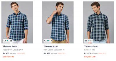 Thomas Scott Mens Shirts Upto 85% Off | Starts Rs 498