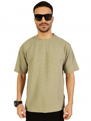 Thomas Scott Men's | Textured | Half Sleeve | Regular Fit | Poly Blend | Crew Collar | Casual Tshirt
