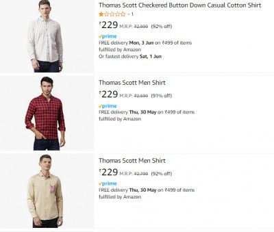 Thomas Scott Shirts Upto 90% Off | Starts @ Rs 290