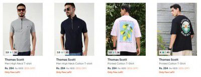 Thomas Scott T-shirt Upto 85% Off | Start at Rs.284
