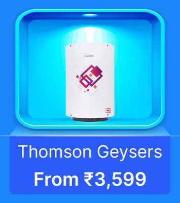 Thompson Geysers from Rs. 3599 in Flipkart Big Billion Days Sale 