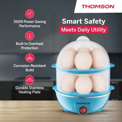 Thomson EggOmatic EggOmatic Egg Cooker (Blue, 14 Eggs)
