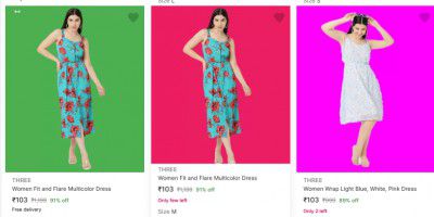 Loot: Three Womens Dresses Starts at Rs 103