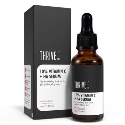 ThriveCo 10% Vitamin C Serum For Face With Hyaluronic Acid | Gives Instant Brightening Effect & Glowing Skin | 30ml