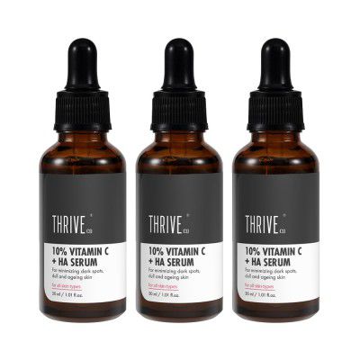 ThriveCo 10% Vitamin C Serum For Face With Hyaluronic Acid | 30ml