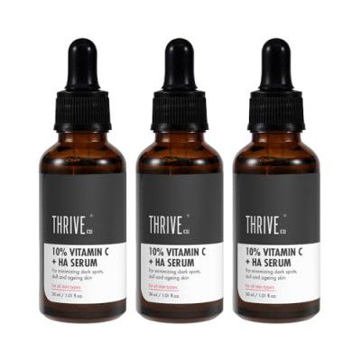 ThriveCo 10% Vitamin C Serum For Face With Hyaluronic Acid  30ml