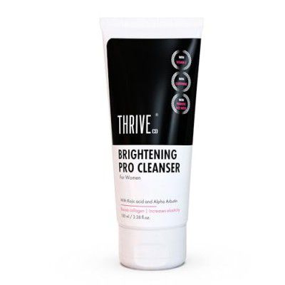 ThriveCo Brightening PRO Cleanser for Women with Probiotic Rice Water, Vit C, Kojic Acid, Alpha Arbutin & Glutathione | 100ml