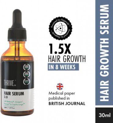 ThriveCo Hair Serum 2.0 for Hair Growth, Hairfall Control, Volume, Strength & Thickness - 30 ml