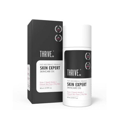 ThriveCo Non-Sticky Skincare Oil suitable for Stretch Marks | Scar Removal | Uneven Skin Tone | Vitamin E | All Skin Types | 80ml