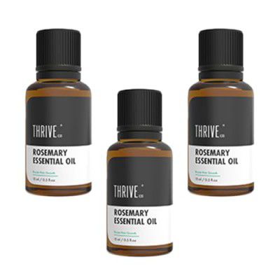ThriveCo Rosemary Essential Oil For Hair Growth & Hair Fall Control | Reduces Hair Breakage & Improves Scalp Health | 100% Pure, Certified Organic & Natural | With Vitamin E | For Men & Women | 15ml