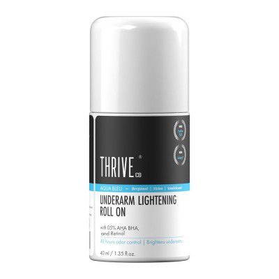 ThriveCo Underarm Lightening Roll-On with 5% AHA BHA & Retinol  | 40 ml
