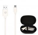 THRUMM Bolt Micro Round PVC Type Micro A USB Cable for Android Smartphones & Devices [1 Metre,White]...