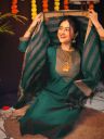 Tibra Attire  Women Cotton Blend Kurti Pant Dupatta Set...