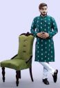 Tibra Collection  Men Cotton Blend Kurta Pyjama Set...