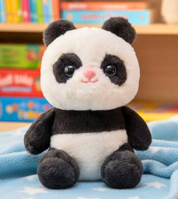 Tickles Cute Panda Soft Stuffed Plush Animal Toy for Kids Birthday Gift (Color: Black & White; Size: 20 cm)