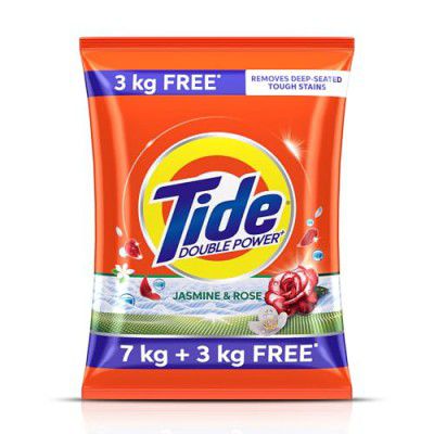 Tide Plus Double Power Detergent Washing Powder Jasmine & Rose 7kg + 3kg FREE