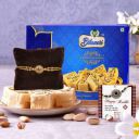 TIED RIBBONS Rakhi for Brother with Sweets Gift - 1 Rakhi with Soan Papdi Box Assorted Gift Box  (Multicolor)...