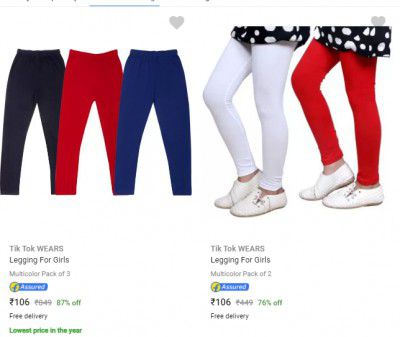 Tik Tok Wears Kids Leggings And Churidars at ₹199