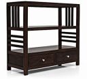 Timber Taste Sheesham Solid Wood Book Shelf, Wooden Bookcase with Drawers, Book Organizer for Home Library in Dark Walnut Finish...