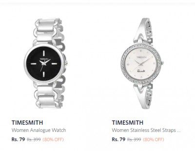 TIMESMITH Watches from ₹79 | Minimum 80% off