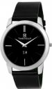 TIMEWEAR  175BDCCSTG-1 TIMEWEAR Slim Series Two Hands Black Leather Strap Analog Watch - For Men...