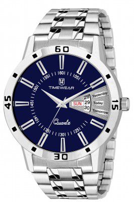 TIMEWEAR Analog Day Date Functioning Stainless Steel Chain Watch for Men