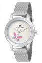 TIMEWEAR Analog Pink Butterfly Silver Dial Stainless Steel Strap Watch for Women...