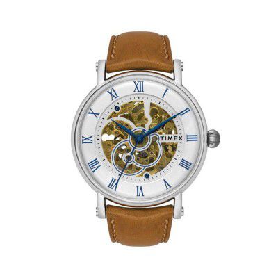 Timex 21 Jewel Automatic Analog Brown Dial Mens Watch-TWEG16700
