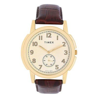 Timex Analog Champagne Dial Mens Watch-TW000U314