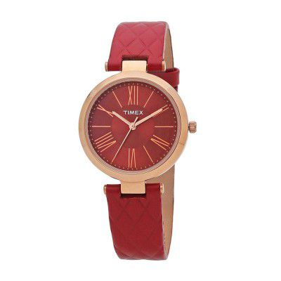 Timex Analog Red Dial Womens Watch-TWEL11804