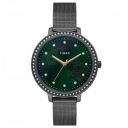 TIMEX Analog Watch for Women with Green Round Dial & Gunmetal Stainless Steel Bracelet Band Water Resistant Women's Wrist Watches - TWEL14704...