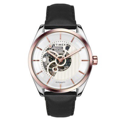 Timex Automatic Analog Silver Dial Mens Watch-TWEG17502