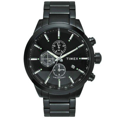 Timex E-Class Surgical Steel Engage Chronograph Analog Grey Dial Mens Watch-TWEG19401