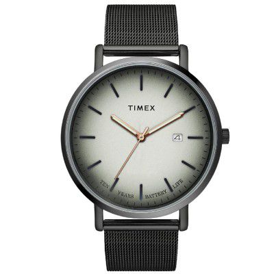 Timex Long Last-Ten Year Battery Life Analog Silver Dial Mens Watch-TWEG17705