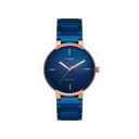 TIMEX Mens 40 mm Blue Dial Ceramic Bracelet Analogue Watch - TWEG21201 (WTITWEG21201, Blue)...