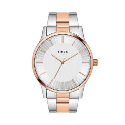 TIMEX Mens 42 mm Silver Dial Stainless Steel Analog Watch - TW0TG8308